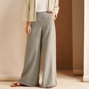 Poetry Wide-Leg Trousers Melange Grey 31"